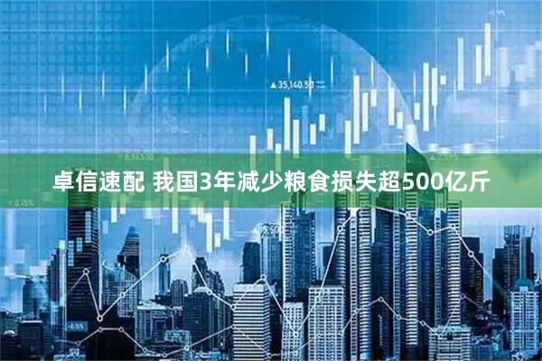 卓信速配 我国3年减少粮食损失超500亿斤